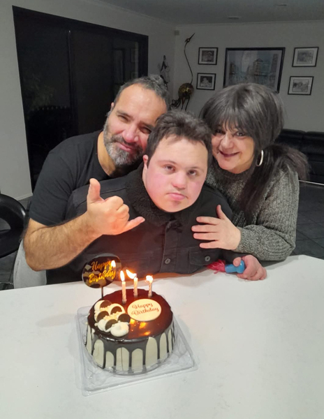 Penny, Charlie and Marcus on Marcus birthday